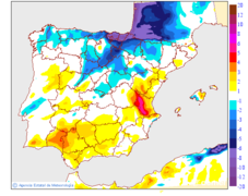 Variaci�n das temperaturas m�ximas respecto ao d�a anterior