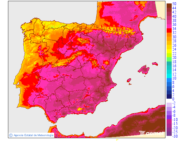 Temperaturas m�ximas