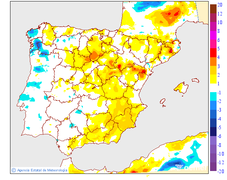 Variaci� de les temperatures m�nimes respecte al dia anterior