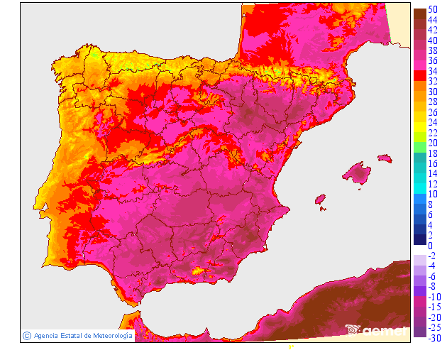 Temperaturas m�ximas