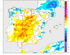 Variaci� de les temperatures m�nimes respecte al dia anterior