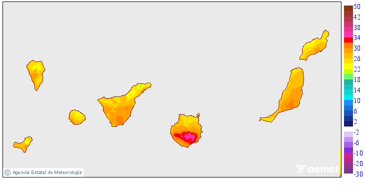 Temperaturas m�ximas