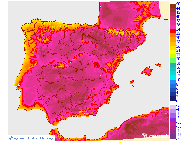 Temperaturas m�ximas
