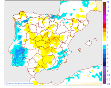 Variaci� de les temperatures m�nimes respecte al dia anterior