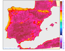 Maximum temperatures for tomorrow in the Peninsula and Balearic Islands
