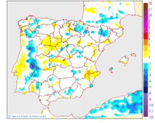 Variaci� de les temperatures m�nimes respecte al dia anterior