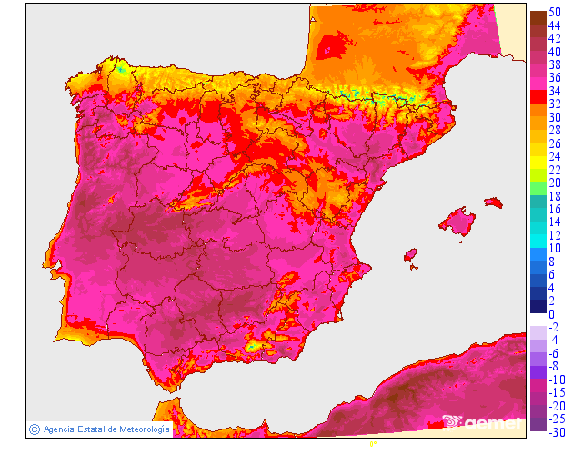 Temperaturas m�ximas