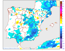 Minimum temperatures variation regarding the day before