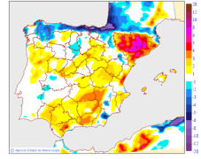 Maximum temperatures variation regarding the day before