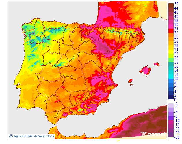 Temperaturas m�ximas