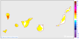 Minimum temperatures variation regarding the day before