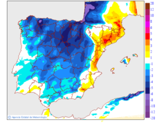 Variaci�n das temperaturas m�ximas respecto ao d�a anterior