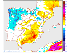 Variation des temp�ratures minimales par rapport au jour pr�c�dent