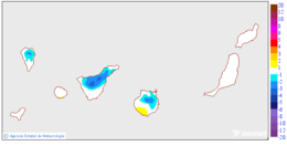 Variaci�n das temperaturas m�ximas respecto ao d�a anterior
