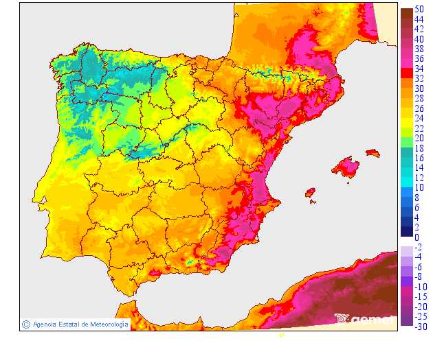 Temperaturas m�ximas