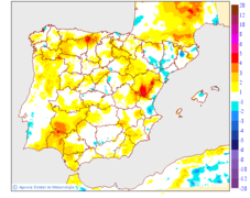 Variaci� de les temperatures m�nimes respecte al dia anterior