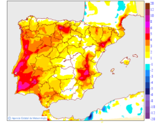 Variaci� de les temperatures m�ximes respecte al dia anterior