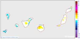 Variaci� de les temperatures m�nimes respecte al dia anterior