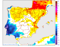 Variaci� de les temperatures m�ximes respecte al dia anterior