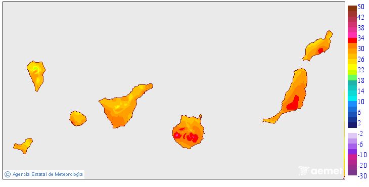 Temperaturas m�ximas