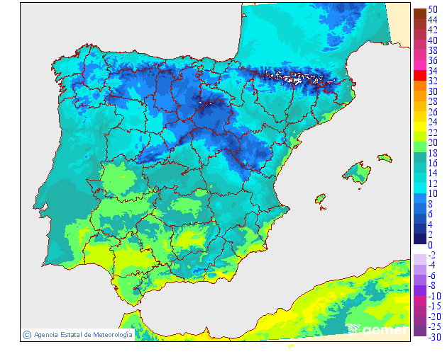 Minimum temperatures