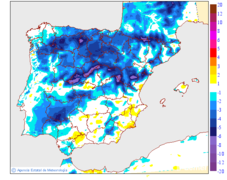 Variaci� de les temperatures m�nimes respecte al dia anterior