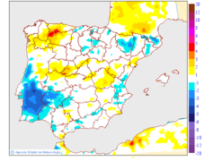 Variaci� de les temperatures m�nimes respecte al dia anterior