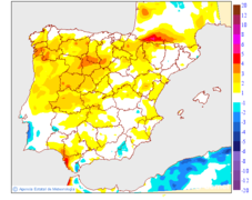 Variation des temp�ratures maximales par rapport au jour pr�c�dent