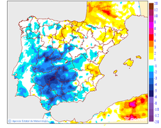 Variation des temp�ratures minimales par rapport au jour pr�c�dent