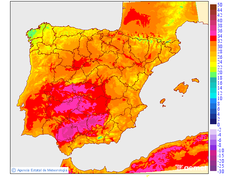 Maximum temperatures