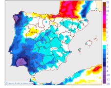 Maximum temperatures variation regarding the day before