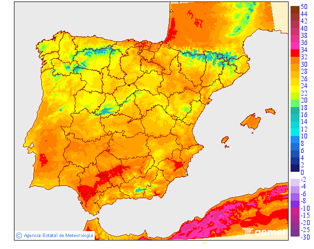 Temperaturas m�ximas