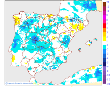 Variaci� de les temperatures m�nimes respecte al dia anterior