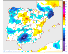 Variaci� de les temperatures m�ximes respecte al dia anterior