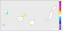 Minimum temperatures variation regarding the day before