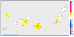 Minimum temperatures variation regarding the day before