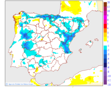 Variaci�n de las temperaturas m�ximas respecto al d�a anterior