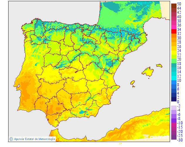 Temperaturas m�ximas