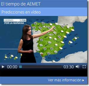 Widget del vídeo 'El tiempo de AEMET'