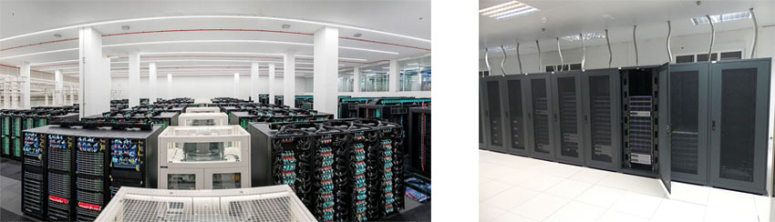 Imatge del supercomputador Marenostrum 5 del BSC i del cluster Cirrus d'AEMET on es desenvolupa i executa el model MONARCH