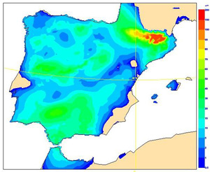 Análisis de precipitación acumulada en 24h utilizado como forzamiento atmosférico observado