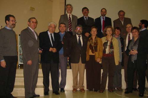 Los colaboradores premiados en el salón de actos del Rectorado de la Universidad de las Illes Balears