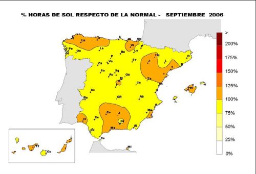 Caracter de la insolación septiembre
