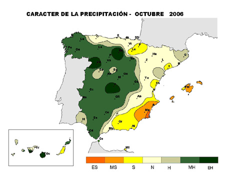 Carácter de la precipitación