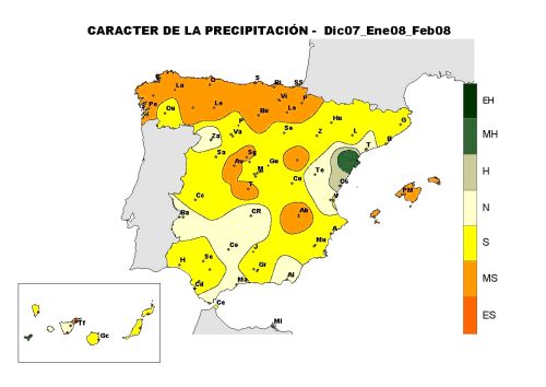 Precipitación invierno 2007-2008