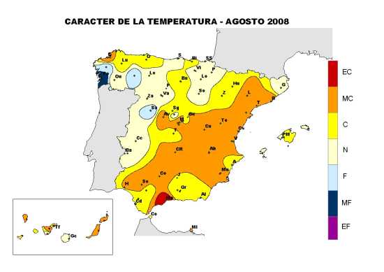 Temperatura agosto 2008