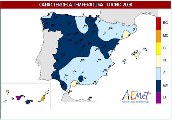 Temperatura otoño 2008