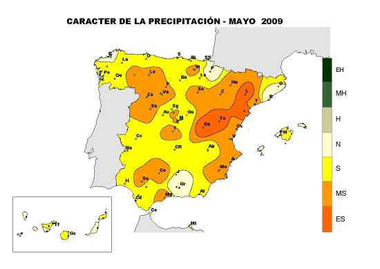 Precipitación mayo 2009