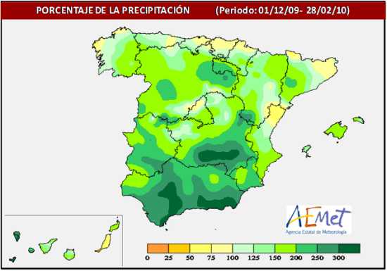 Precipitación invierno 2009-2010