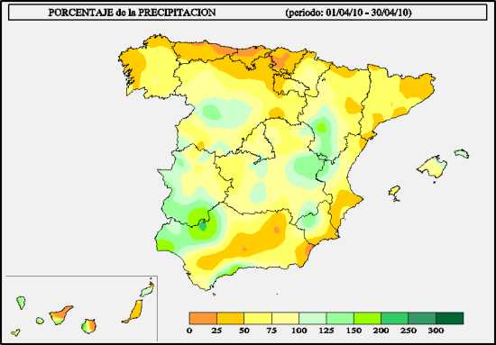 Precipitación abril 2010